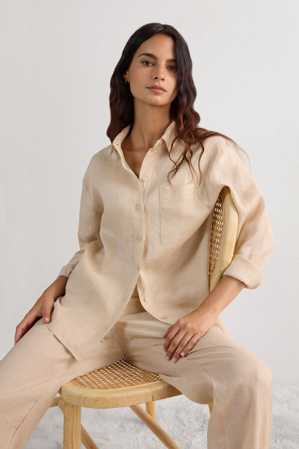 Camicia in Tela di Lino The Pure Linen