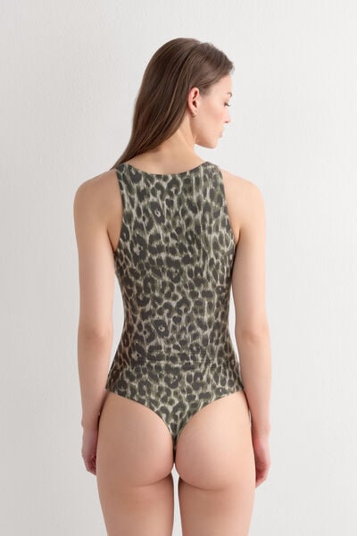 Body z Szerokimi Ramiączkami Fresh Bamboo ze Zwierzęcym Printem Safari