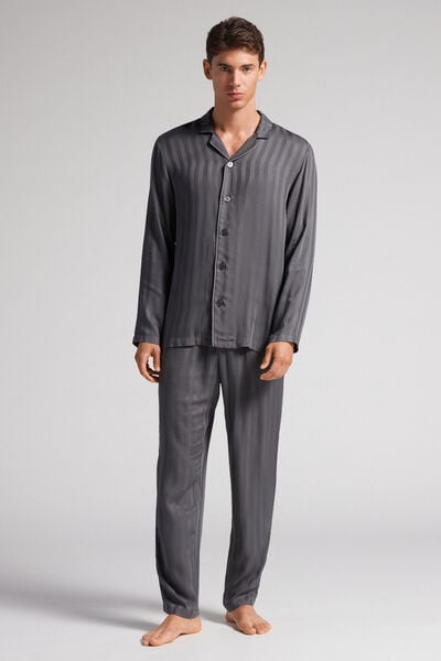 Lange pyjama van modaal