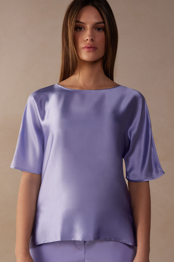Short Sleeve Silk and Modal Top | Intimissimi