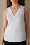 Αμάνικη Μπλούζα με Λαιμόκοψη V από Βαμβάκι Supima® Ultrafresh