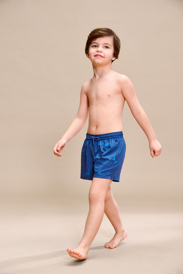 Calzedonia Kids Boy's Formentera Boxer-Style Mini Me Swimming Trunks :  : Fashion