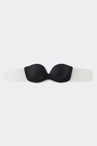 Bandeau-Klebe-BH mit transparenten Rückenteilen