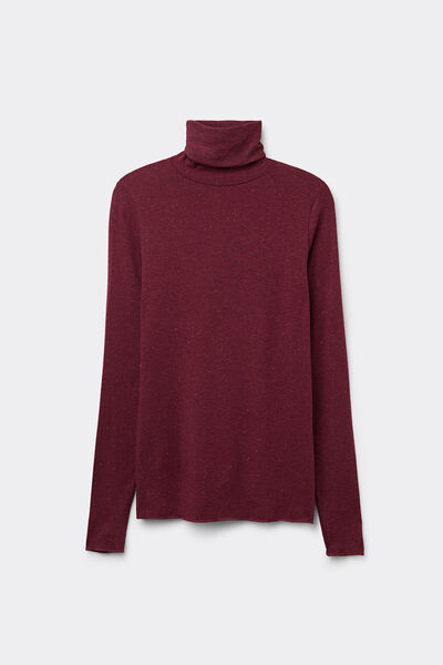 Maglia Collo Alto in Modal Light con Cashmere Lamè