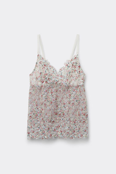 Top Renda Floral Romance