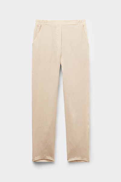 Plain-Weave Linen Trousers