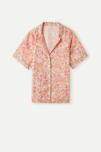 Summer Journey Short-Sleeved Linen Shirt