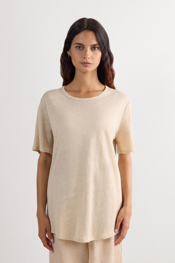The Pure Linen Short-Sleeved Linen Top