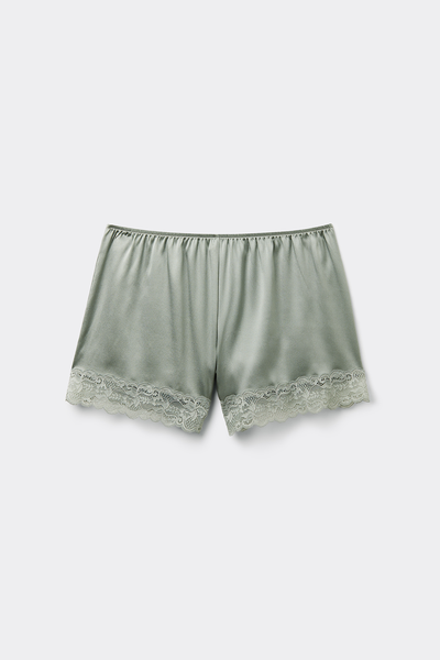 Silk Shorts with Lace