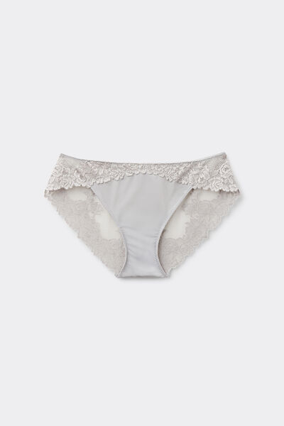 Damen Slip Pretty Flowers mit Spitze und floralem Muster