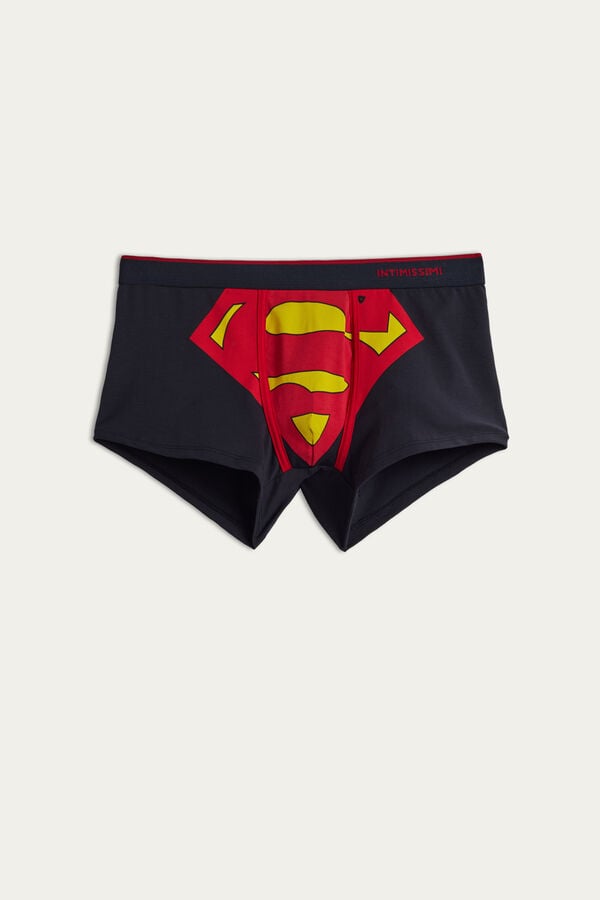 Superman Logo Print Boxers in Stretch Supima® Cotton