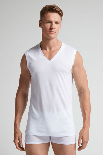 Wide-Strap Supima Cotton Vest Top