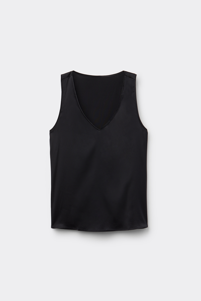 V-Neck Silk Vest Top