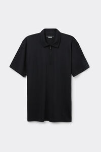 Kurzärmeliges Poloshirt mit Reißverschluss aus merzerisierter Premium-Baumwolle