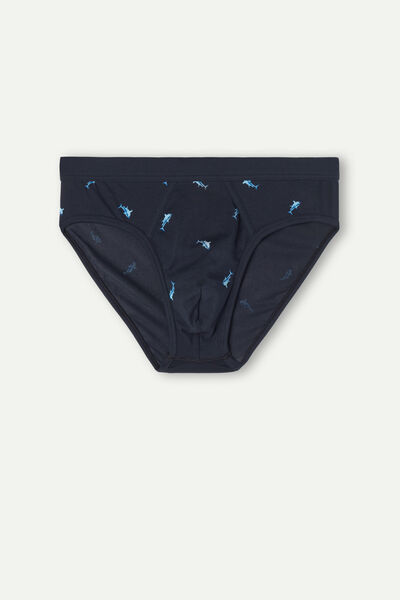 Shark-Print Stretch Supima® Cotton Briefs