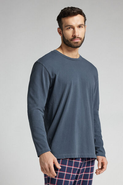 Bawełniana Bluzka z Długimi Rękawami Washed Collection