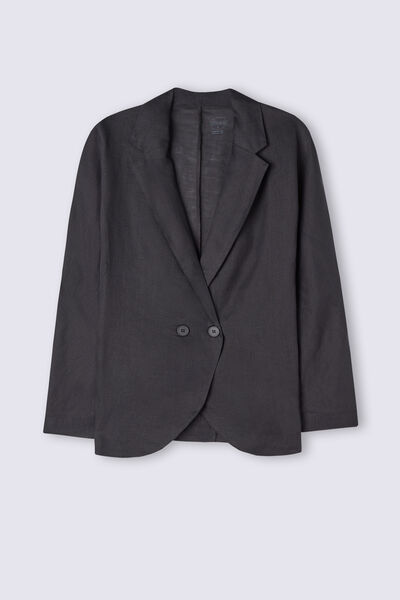 Linen Cloth Double Breasted Jacket