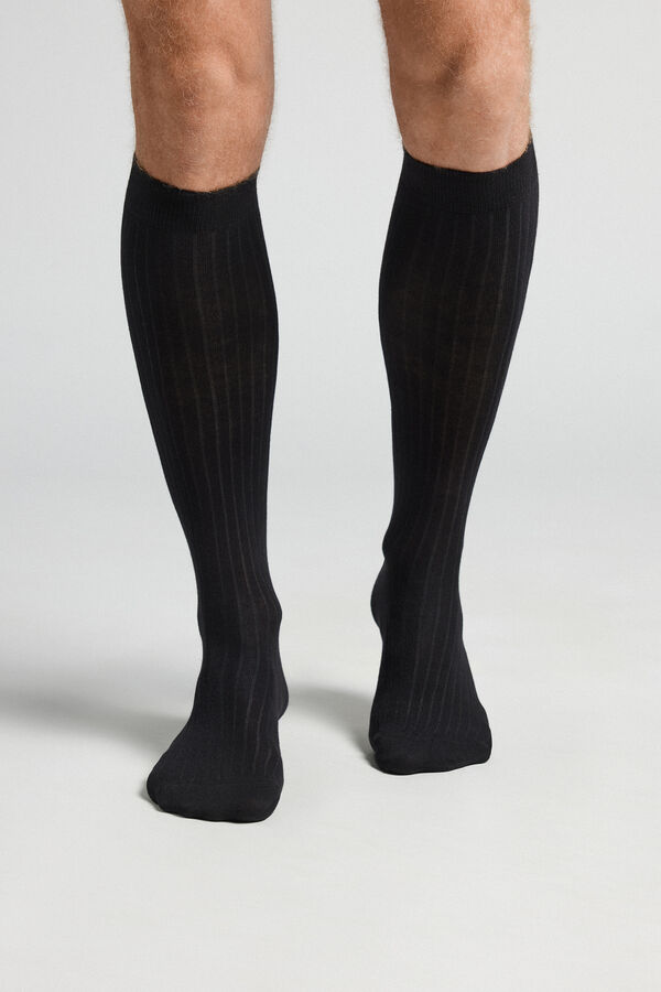 Calcetines Largos Algodón Soft Canalé