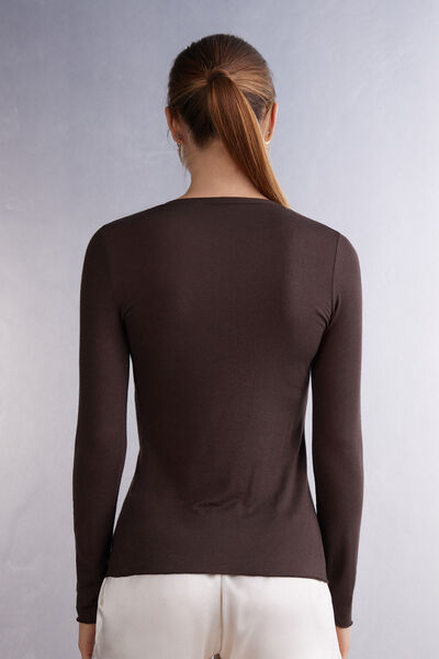 Maglia Scollo a V in Modal Ultralight con Cashmere