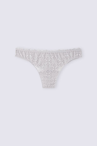 Tanga en dentelle et microfibre