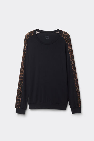 Luxurious Leopard モダール ロングスリーブ ニット