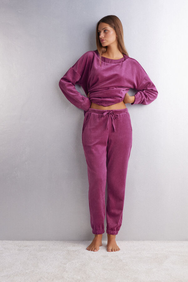 Velvet Paisley Chenille Pyjama Bottoms