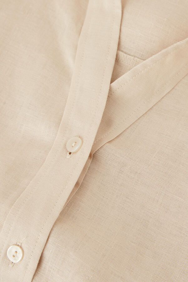 The Pure Linen Short-Sleeved Plain-Weave Linen Shirt