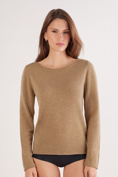 Langarmshirt aus 100 % Kaschmir