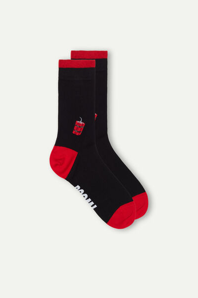 Dinamit Desenli Termal Pamuklu Soket Çorap