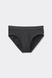 Cotton Briefs with Exposed Elasticated Waistband