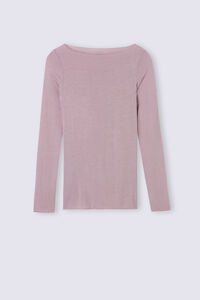 Maglia in Modal Ultralight con Cashmere con scollo a Barchetta