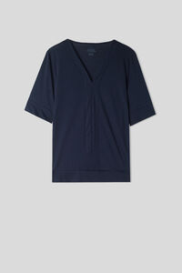 Short-Sleeved V-Neck Ultrafresh Cotton Top