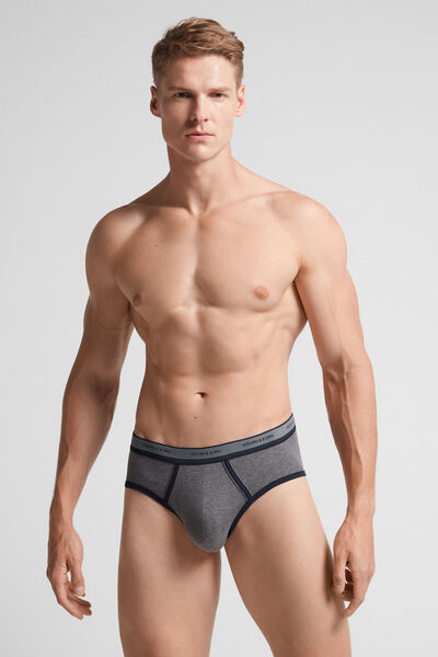 Natural Fresh Cotton Briefs with Logo