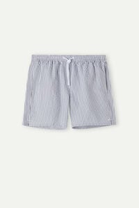 Striped Seersucker Swim Shorts