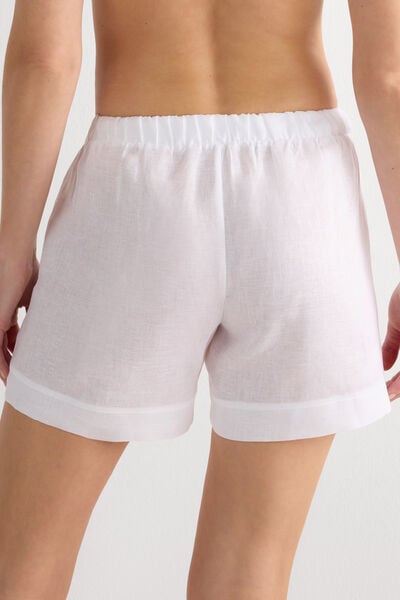 The Pure Linen Plain-Weave Linen Shorts
