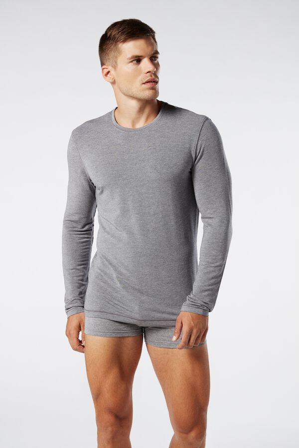 Long-Sleeve Modal-Cashmere Top