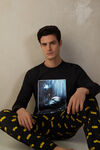 Langer Pyjama aus Baumwolljersey mit Batman Print