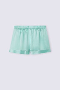 Silk Shorts with Contrasting Trim