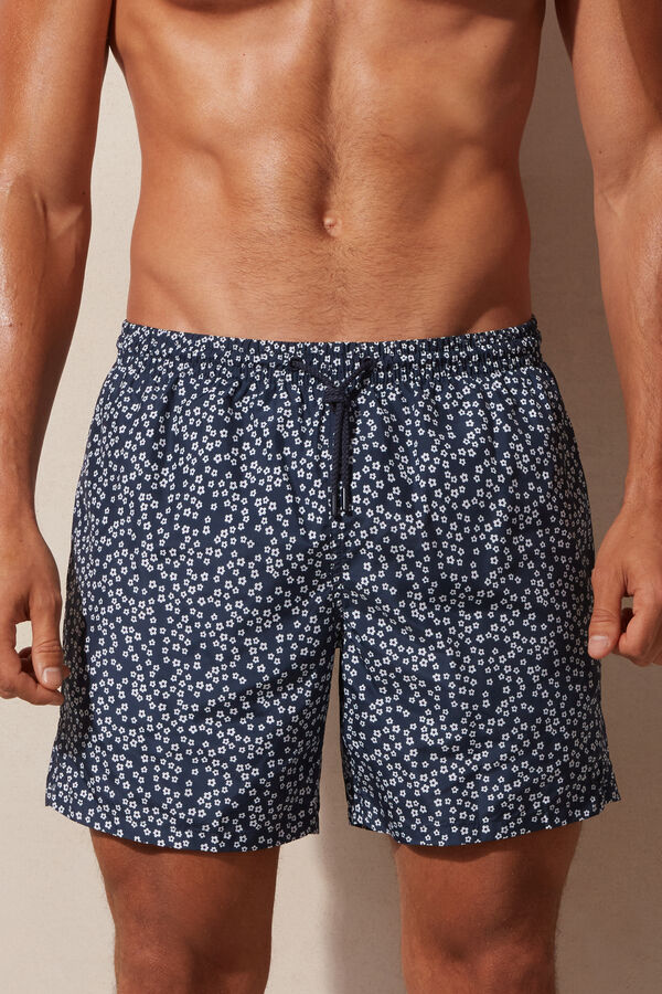 Micro Floral-Print Swim Shorts
