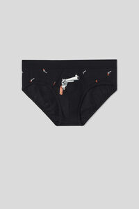 Stretch Supima® Cotton Briefs with Pistol Print