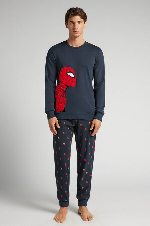 Pijama Larga de Algodón con Estampado de Spider-Man de Marvel