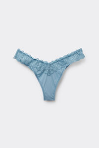 Tanga Style Années 80 en Dentelle et Microfibre