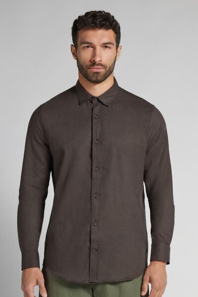 Camicia in Lino e Cotone