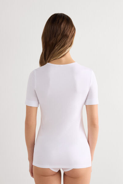 Maglia Manica Corta Girocollo in Micromodal