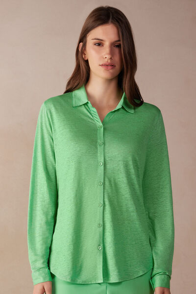 Camicia Manica Lunga in Lino