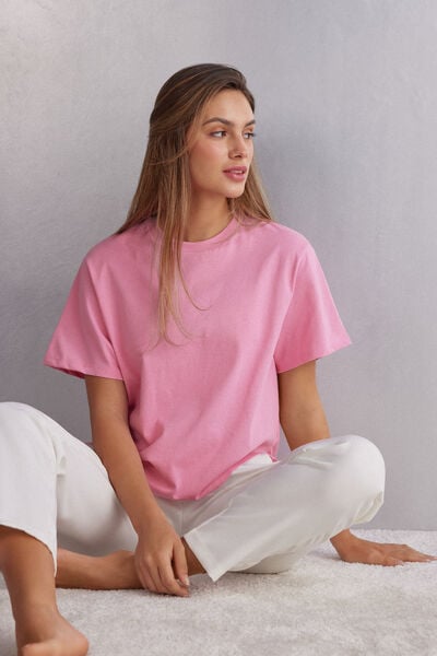 Boxy fit Short-Sleeved Cotton Top