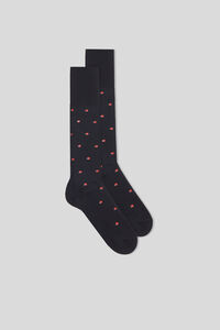 Dugačke čarape od merceriziranog pamučnog prediva s uzorkom