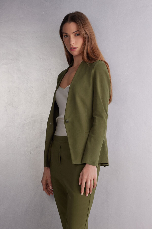 Chaqueta Algodón Grueso Botón