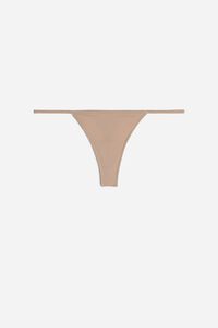 Microfiber Thong with Narrow Side Panels
