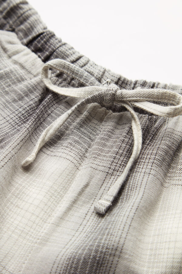 Striped brushed linen pants